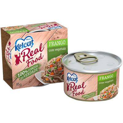 Alimento Úmido Kelcat Real Food Frango com Vegetais