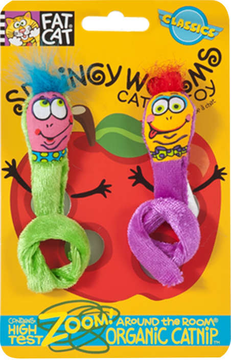 Brinquedo Fatcat Springy Worms Verde e Roxo - Tam. Único