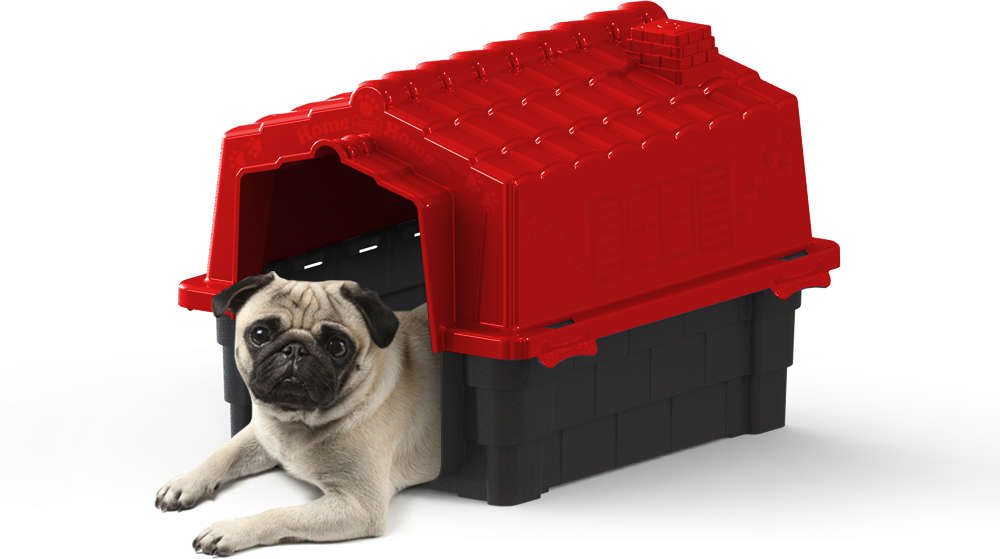 Casa Pet Injet Prime Colors Dog House Evolution Vermelha - Tam. 03