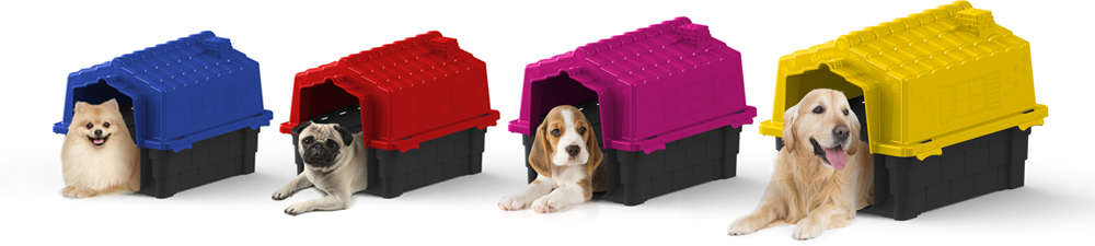 Casa Pet Injet Prime Colors Dog House Evolution Vermelha - Tam. 03