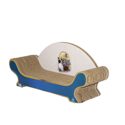 Brinquedo Arranhador Pet Star Viena - Azul e Bege