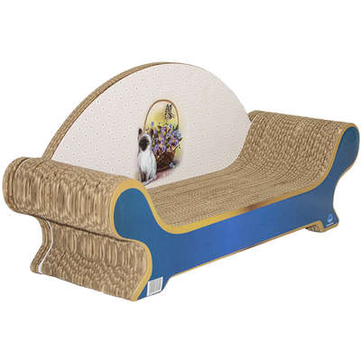 Brinquedo Arranhador Pet Star Viena - Azul e Bege