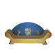 Brinquedo Arranhador Pet Star Viena - Amarelo e Azul
