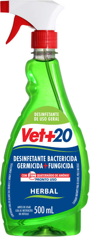 Desinfetante Bactericida Vet + 20 Pronto Uso Spray - 500ml