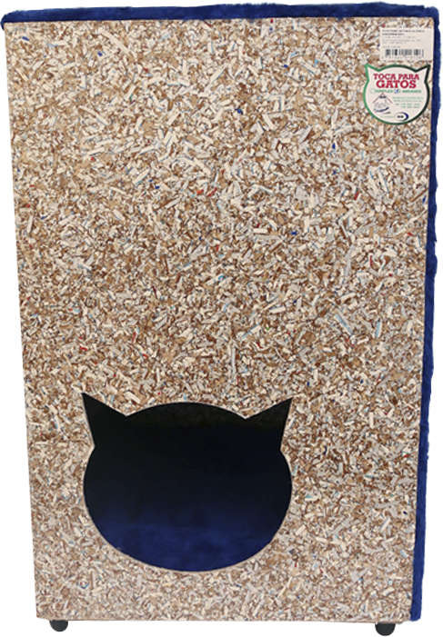 Toca Ecológica Recriar Pet 2 Andares Azul para Gatos - Azul