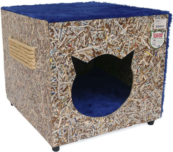 Toca Ecológica Recriar Pet Simples Azul para Gatos - Azul