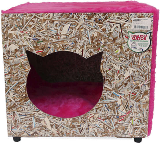 Toca Ecológica Recriar Pet Simples Rosa para Gatos - Rosa