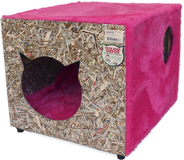 Toca Ecológica Recriar Pet Simples Rosa para Gatos - Rosa