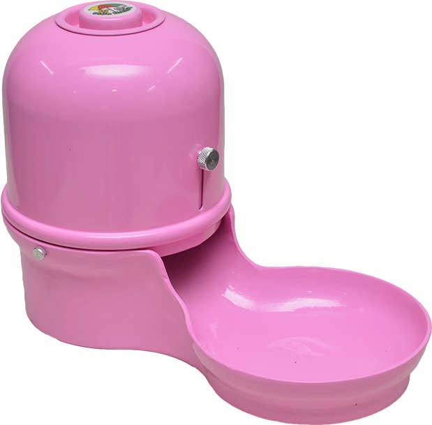 Comedouro Vida Mansa Alumínio Rosa para Raças Médias e Pequenas - 1,5 L