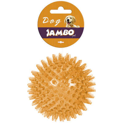 Brinquedo Jambo Bola TPR Espinho com Som Laranja