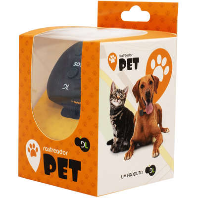 Rastreador Pet DL para Animais de Estimação GPS Via APP Android/iOS (GX250PRE) Preto