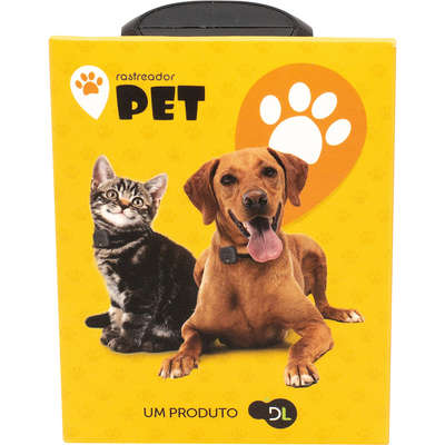 Rastreador Pet DL para Animais de Estimação GPS Via APP Android/iOS (GX250PRE) Preto