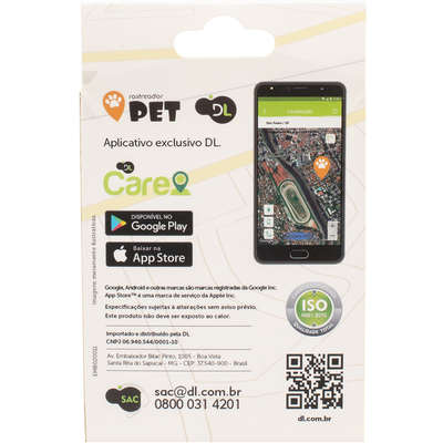 Rastreador Pet DL para Animais de Estimação GPS Via APP Android/iOS (GX250PRE) Preto