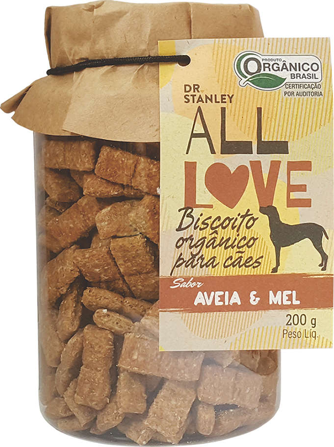 Biscoito All Love para Cães Sabor Aveia e Mel - 200g