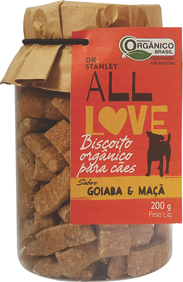 Biscoito All Love para Cães Adultos Sabor Goiaba e Maçã - 200g
