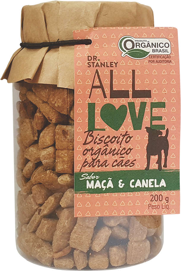 Biscoito All Love para Cães Adultos Sabor Canela e Maçã - 200g