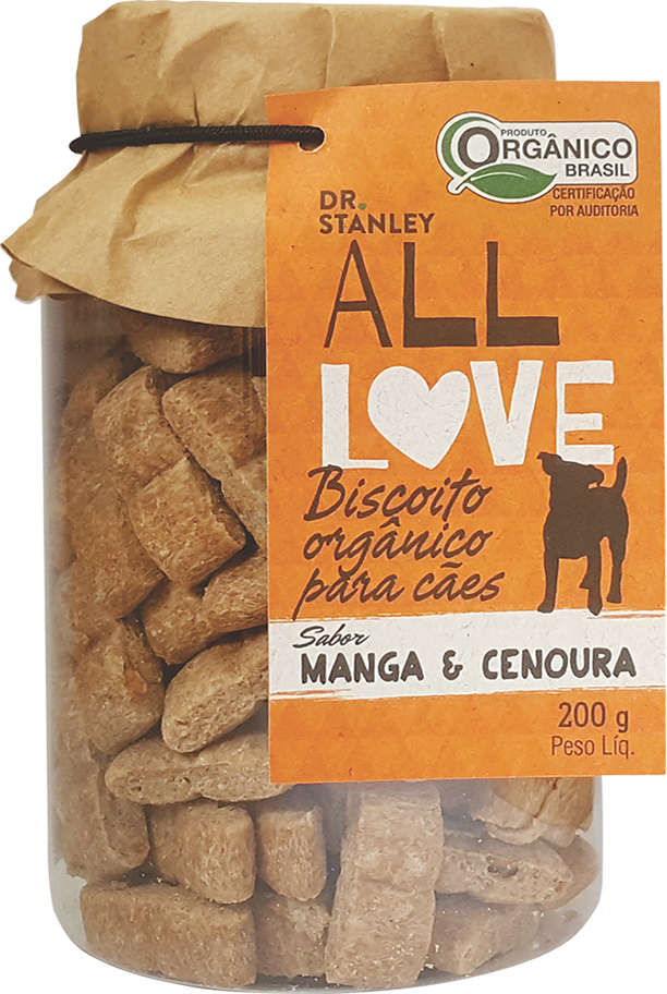 Biscoito All Love para Cães Adultos Sabor Cenoura e Manga - 200g