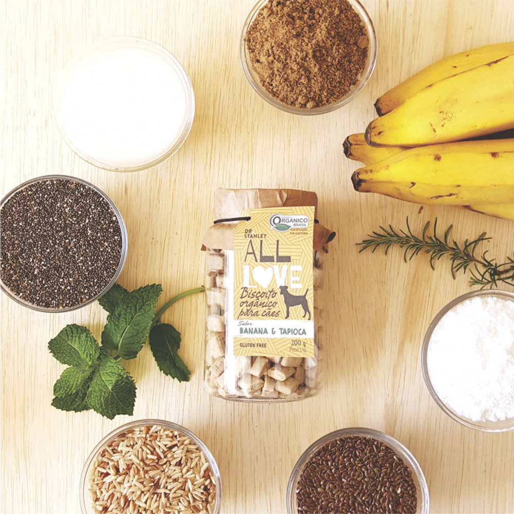 Biscoito All Love para Cães Sabor Banana e Tapioca - 200g