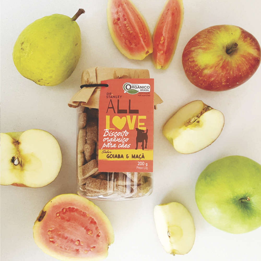 Biscoito All Love para Cães Adultos Sabor Goiaba e Maçã - 200g