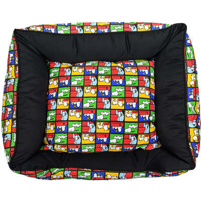 Cama Preta Zooz Pets Snoopy Quadrinhos