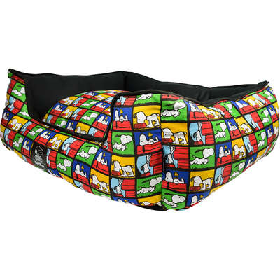 Cama Preta Zooz Pets Snoopy Quadrinhos
