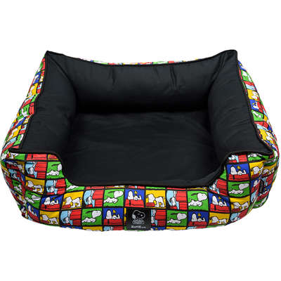 Cama Preta Zooz Pets Snoopy Quadrinhos