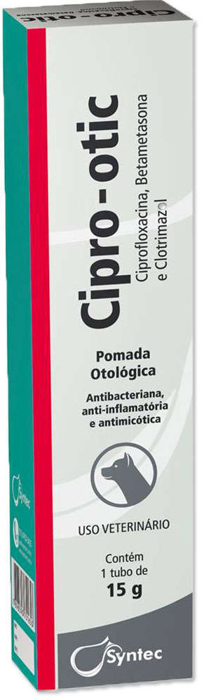 Pomada Otológica Syntec Cipro Otic para Cães - 15 g