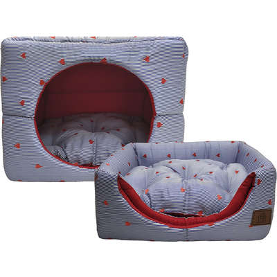 Cama 2 em 1 Fábrica Pet Túnel Coração