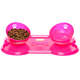 Kit Truqys Pets Jogo Americano Osso + 02 Comedouros Inclinados - Rosa