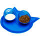 Kit Truqys Pets Jogo Americano Gato + 02 Comedouros Inclinados - Azul