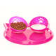 Kit Truqys Pets Jogo Americano Gato + 02 Comedouros Inclinados - Rosa