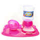 Kit Truqys Pets Bandeja Design+ Bebedouro Automático + Comedouro Inclinado - Rosa