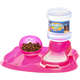 Kit Truqys Pets Bandeja Design+ Bebedouro Automático + Comedouro Inclinado - Rosa