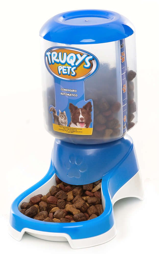 Comedouro Automático Truqys Pets Azul com Galão - 1Kg