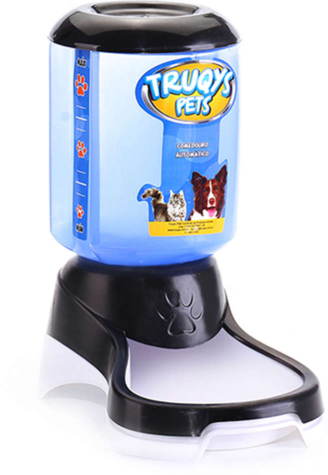 Comedouro Automático Truqys Pets Preto com Galão - 1Kg