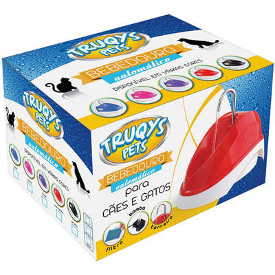 Bebedouro Automático Truqys Pets Fonte Elétrica - Roxo