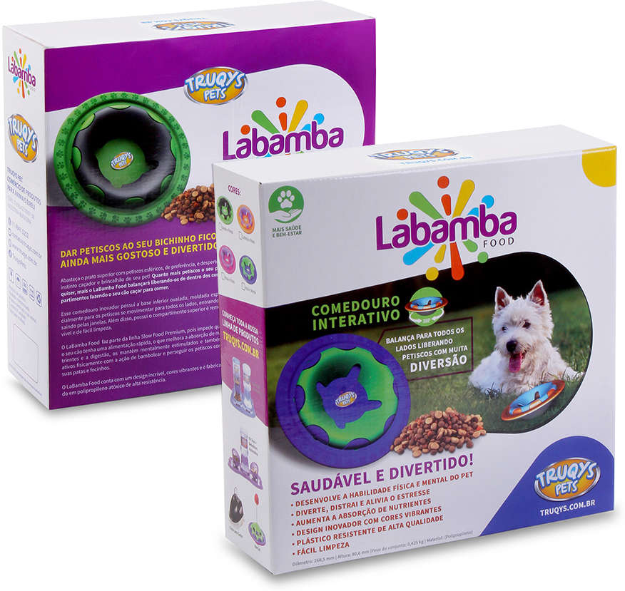 Comedouro Interativo Truqys Pets Labamba Food - Rosa