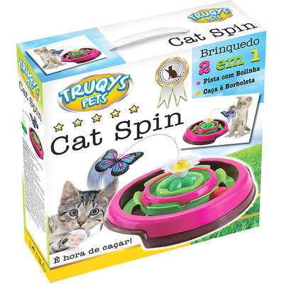 Brinquedo Truqys Pets Cat Spin Rosa