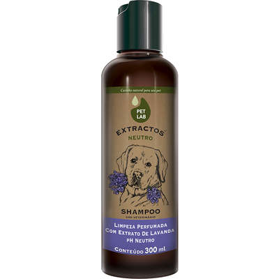 Shampoo PetLab Extractos Neutro Lavanda para Cães