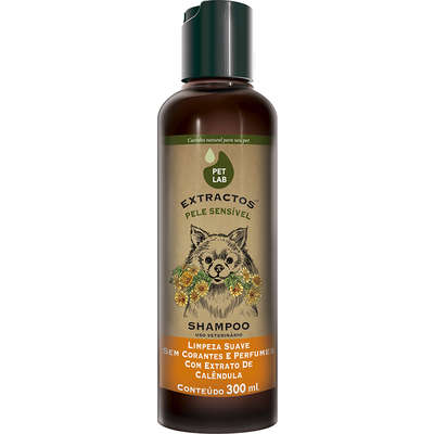 Shampoo PetLab Extractos Pele Sensível Calêndula para Cães