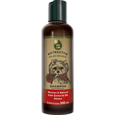 Shampoo PetLab Extractos Pelos Escuros Henna para Cães