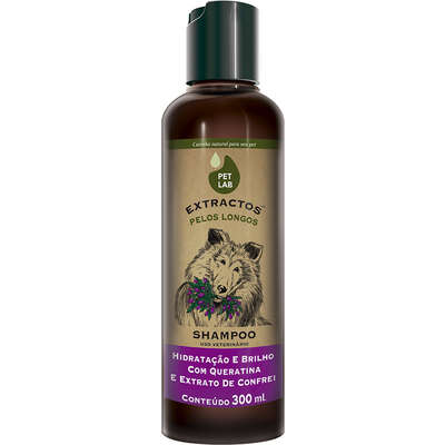 Shampoo PetLab Extractos Pelos Longos Confrei para Cães