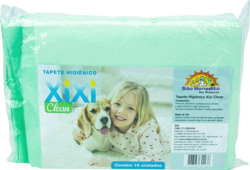 Tapete Higiênico São Benedito Pet Xixi Clean -15 Unidades