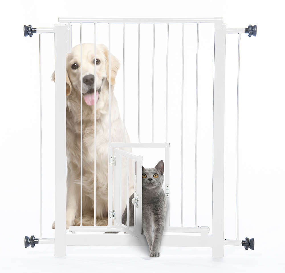 Portão NF Pet Duo Plus Branco - 80 cm