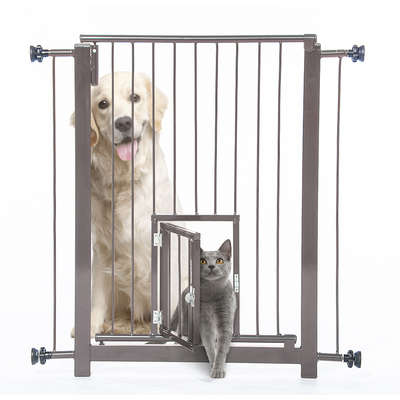Portão NF Pet Duo Plus Marrom