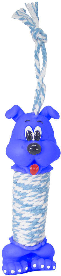 Brinquedo de Vinil LCM Cachorro com Corda - Azul