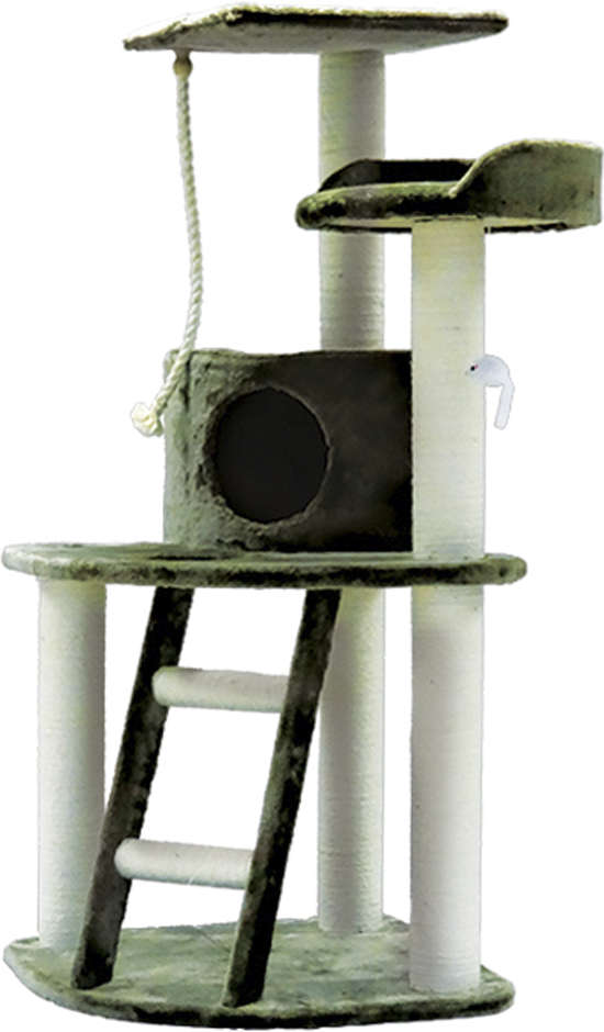 Brinquedo Arranhador The Pets Brasil Cinza Mansão 03 Andares - Tam. Único