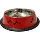 Comedouro The Pets Brasil Inox Pantone Decorado Vermelho