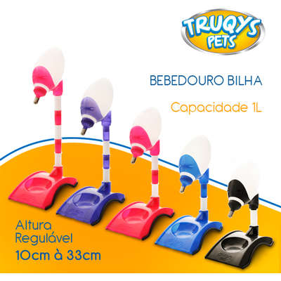 Bebedouro Bilha Truqys Pets Lambe Lambe Vermelho