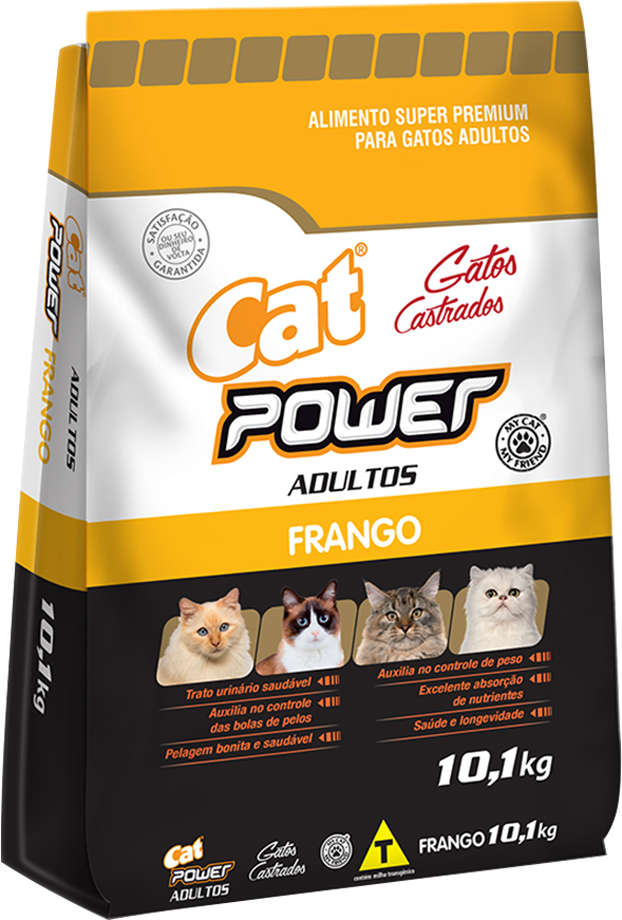 Ração Cat Power Frango para Gatos Castrados Adultos - 10,1Kg